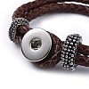 Leather Snap Bracelet Making AJEW-R022-10-3