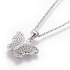 304 Stainless Steel Pendant Necklaces NJEW-E141-08P-3