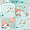 60Pcs 2 Colors Brass Wire Earring Findings FIND-SP0003-68A-5
