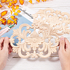 Rubber Wood Carved Onlay Applique Craft AJEW-OC0001-47-7