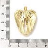 Rack Plating Brass with Cubic Zirconia Pendants KK-Z086-14G-01-3