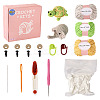 DIY Elephant and Sea Turtle Doll Crochet Kit DIY-TAC0001-84-1