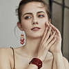 4 Pairs 4 Colors Glass Seed Beaded Tassel Chandelier Earrings EJEW-FI0002-40-7
