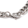 Non-Tarnish 304 Stainless Steel Cuban Link Chain Bracelets for Men BJEW-B096-35A-P-3