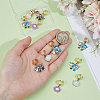 12Pcs 6 Style Alloy Enamel Stethoscope Pendant Decorations HJEW-OC00170-3