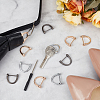 33Pcs 3 Colors Alloy D Rings Suspension Clasps FIND-DR0001-83-4