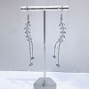 Exaggerated Clear Cubic Zirconia Tassel Dangle Earrings RO8227-5-1