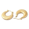 Ion Plating(IP) 304 Stainless Steel Thick Hoop Earrings EJEW-Z022-08G-2