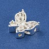 Brass Micro Pave Clear Cubic Zirconia Beads KK-Z057-08S-2