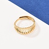 304 Stainless Steel Cuff Open Rings for Women LS-RJEW-H255-01G-09-3