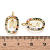 26Pcs Brass Micro Pave Cubic Zirconia Pendants KK-R218-02G-02-5