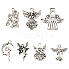 80Pcs Tibetan Style Alloy Moon with Fairy Pendants TIBEP-FA0001-RS-3