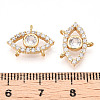 Brass Pave Clear Cubic Zirconia Charms KK-N254-170G-3