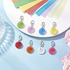 Acrylic Sewing Buttons Pendant Decorations HJEW-JM04109-02-1