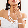 ABS Plastic Imitation Pearl Beads Jewelry Set SJEW-TAC00004-9