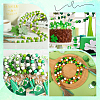 200Pcs 11 Styles Saint Patrick's Day Themed Printed Natural Wooden Beads Sets WOOD-SP0001-28-5