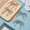 4Pcs Bowknot Plastic Imitation Pearl Beads Shoe Charms AJEW-HY0001-92-4