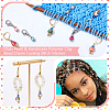 2 Sets 2 Style Glass Pearl & Handmade Polymer Clay Bead Charm Locking Stitch Marker HJEW-NB0002-08-4