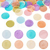 80Pcs 8 Colors Spray Painted Natural Capiz Shell Pendants BSHE-TA0001-24-1