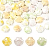 40Pcs 4 Colors Shell Shape Handmade Porcelain Beads PORC-YW0001-20-1