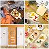 10Pcs 10 Styles Rectangle Wooden Mini Cutting Board with Handle AJEW-CJ0001-51-7