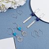 720Pcs 7 Style 304 Stainless Steel Hoop Earring Findings STAS-UN0024-36-3