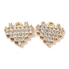 Brass Micro Pave Cubic Zirconia Charms KK-R152-20G-1