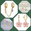 10pcs 5 styles Brass Huggie Hoop Earring Findings KK-WR0001-27-5