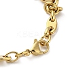 304 Stainless Steel Oval Link Chain Bracelets for Women BJEW-G712-09G-3