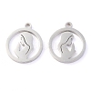 Non-Tarnish 304 Stainless Steel Pendants STAS-O142-54P-2