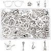 128Pcs 8 Style Tibetan Style Alloy Big Pendants TIBEP-FH0001-16-1