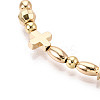 Adjustable Brass Beaded Slider Bracelets for Women BJEW-T022-18G-4