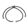 Adjustable 304 Stainless Steel Curb Chains Bracelet Making AJEW-JB01213-03-1