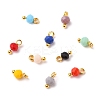 Faceted Glass Beads Pendants PALLOY-JF00546-1