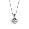 Zinc Alloy with Enamel Dice Pendant Necklaces NJEW-C034-04P-01-1