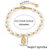 Elegant Roudelle Natural Freshwater Pearl & Brass Beaded Bracelets EN4357-3-1