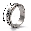 Non-Tarnish 203 Stainless Steel Rotating Spinner Fidget Band Rings for Anxiety Stress Relief LS-RJEW-G118-01P-2