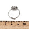 304 Stainless Steel Cuff Ring Components STAS-D372-02P-04-3