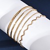 5Pcs 304 Stainless Steel Bangle Set for Women LS-BJEW-S162-01C-G-3
