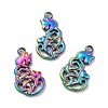 Ion Plating(IP) 201 Stainless Steel Pendants STAS-P312-01MC-4