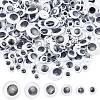 Black & White Plastic Wiggle Googly Eyes Buttons DIY Scrapbooking Crafts Toy Accessories KY-PH0001-12-1