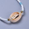 Adjustable Glass Seed Bead Braided Bead Bracelets BJEW-JB04284-M-4