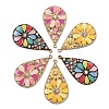 6Pcs 3 Colors Alloy Enamel Pendants FIND-YW0009-99-2