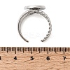 304 Stainless Steel Cuff Ring Components STAS-P454-01C-P-3
