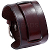 1Pc Vintage Punk Rock Style Wide Leather Cord Wristband Bracelets for Unisex BJEW-CL0001-17B-1