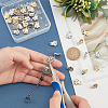 DICOSMETIC 40Pcs 2 Color Alloy Stud Earring Findings FIND-DC0002-19-3