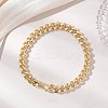 Brass Cuban Link Chain Bracelets BJEW-JB13349-1