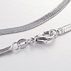 Tarnish Resistant 201 Stainless Steel Herringbone Chain Necklaces NJEW-M146-01-1