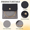 6Pcs PU Leather Jewelry Storage Bags with Iron Button ABAG-CL0001-22B-6