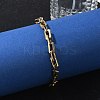 Ion Plating(IP) Rectangle 201 Stainless Steel Chain Bracelets BJEW-N240-06G-3